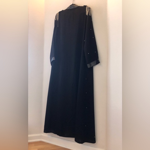 Urban Modesty NWT Size XXL embellished Abaya black Maxi Open front - Picture 4 of 15